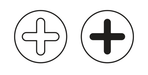 Obraz premium Hospital sign icons, vector design. Silhouette and stroke icon collection