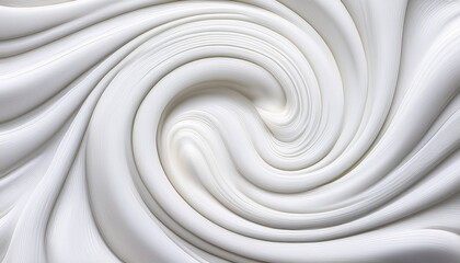 Close Up Of White Cream Swirl Texture For Background And Design Art Work