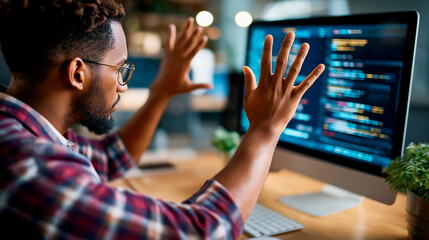 Cybercriminal seeing access, denied warning computer, display hacking firewalls, rogue programmer failing, break protected database, getting cyber attacks, rejected security system
