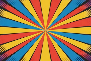 Comic book pop art strip radial backdrop