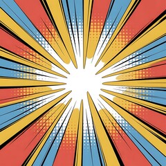 Comic book pop art strip radial backdrop