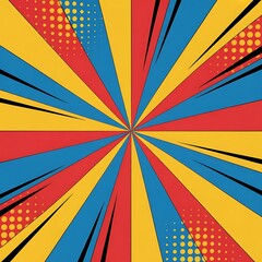 Comic book pop art strip radial backdrop