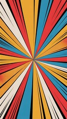 Comic book pop art strip radial backdrop