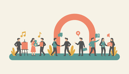 An arts and networking night where alumni showcase creative talents while creating an environment for connecting over shared interests.