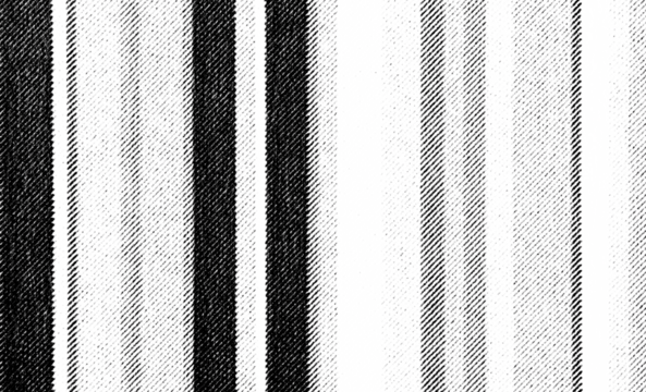 Macro of printed vertical bands of dense black lines on transparent PNG, suggesting skyscraper silhouettes or striped curtains in bold monochrome. - Powered by Adobe