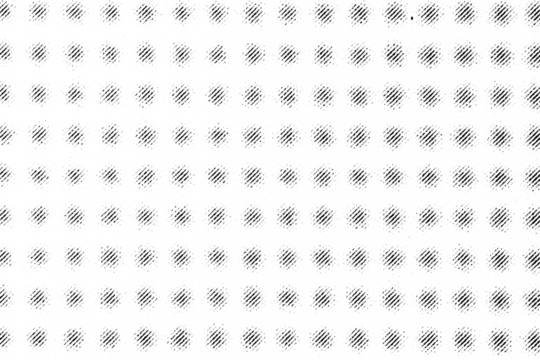 Macro of printed halftone dots in a regular grid, black on transparent PNG, resembling soft festival lights or snowflake bokeh in monochrome. - Powered by Adobe