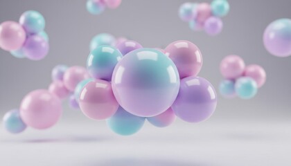 Fototapeta premium Abstract 3D Pastel Spheres Background