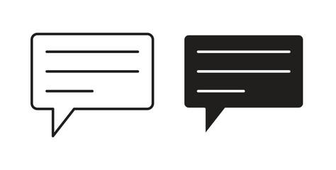 Text icons, vector design. Silhouette and stroke icon collection