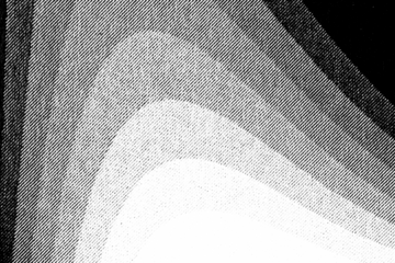 Macro image of diagonal halftone bands forming a soft corner gradient from light to dark. Black printed dots and lines on a transparent background PNG.