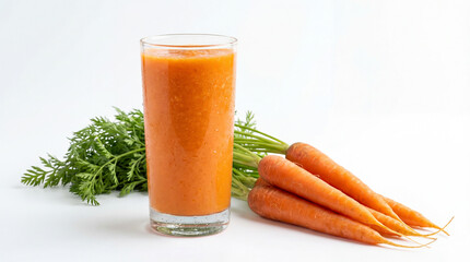 Glass of carrot juice. Agriculture and healthy food concept. World Vegan Day