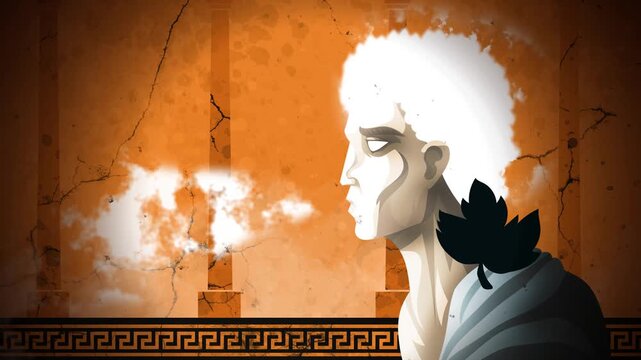 aeolus the ancient greek god of the winds releasing powerful gusts 