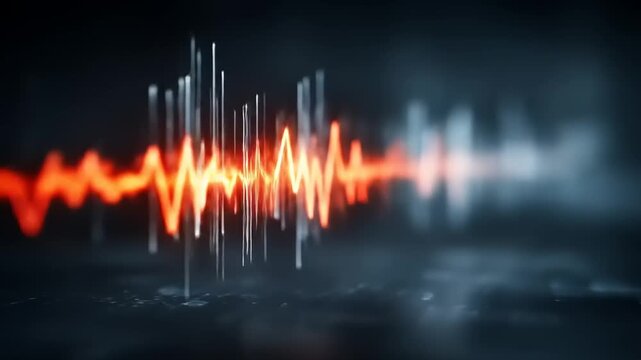 Dynamic Visualization of Sound Waves - A Captivating Visual Display.
