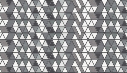 seamless repeating geometric pattern of triangles with grey tiles