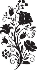 Elaborate Black Silhouette Floral Arrangement flower