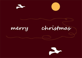 Merry Christmas vector illustration of an abstract background