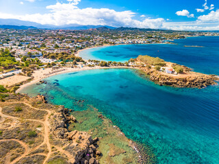 Fototapeta premium Iguana, Agii Apostoli and Yannis Cove Beach in Chania, Crete, Greece
