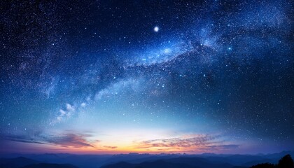 Beautiful Blue Sky At Night With Stars And Galaxies Bright Deep Space Sky High Resolution Space Wallpaper Universe Bright Deep Space Stars And Galaxies Created With Generative Ai