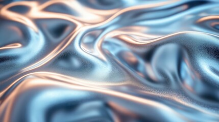 Obraz premium Abstract image depicting the movement and flow of fluid dynamics. Cool colors, likely water or viscous substance. Evokes motion and transformation.