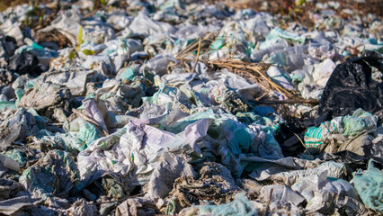 Mountains of Waste in a Garbage Dump