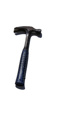 Old steel hammer with rubber handle