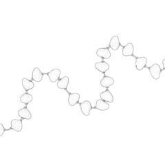 Clover garland line art for St Patrick’s Day decorations and festive border design