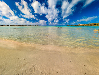 Aerial view of Elafonissi beach, Crete, Greece
