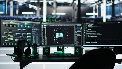 Computer systems in data center managing network resources using node tree software visualizing connections. Visual programming tools enabling efficient data processing and storage