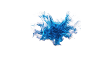 Abstract Blue Design on Transparent Background