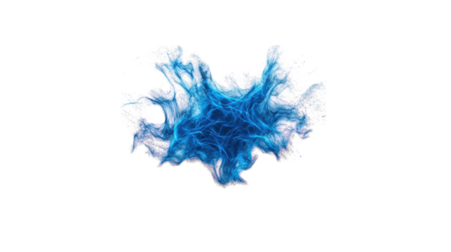 Abstract Blue Design on Transparent Background - Powered by Adobe