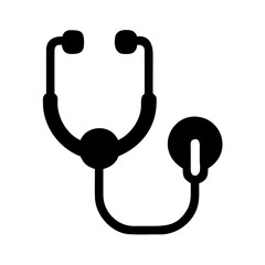 Medical stethoscope icon for healthcare and medicine, doctor's tool for patient examination and diagnosis