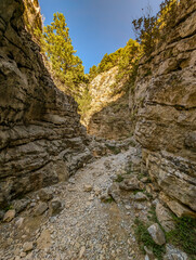 Mountain landscape: Imbros gorge. Crete, Greece