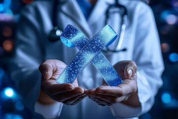 Male doctor reviewing diabetes data on tablet, symbolizing modern healthcare technology, patient monitoring, digital diagnostics, and efficient diabetes treatment management. Awareness chronic illness