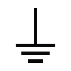 Earth Terminal Grounding Icon – Electrical Safety Symbol