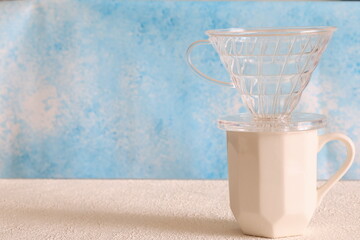 Close-Up of Coffee Brewers on a White Background
