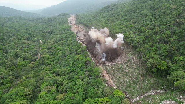 voladura, explosivo, carretera, construccion