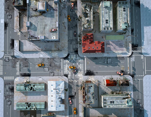 3d render of Ruined and Collapsed Buildings After Disaster