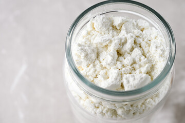 Close up of Whey Protein Isolate Powder 