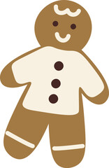 Gingerbread Man Cookie Mascot Cartoon