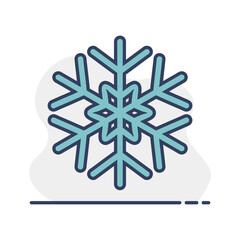 Snowflakes vector icon. Winter sign
