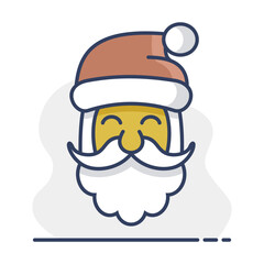 Santa Claus Father Christmas character face icon