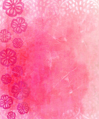 Hand-Painted Floral Watercolor Background &ndash; Soft Layered Flower Illustration