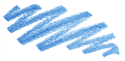 Blue rough crayon pastel scribble scrawl doodle texture isolated PNG cutout, transparent background