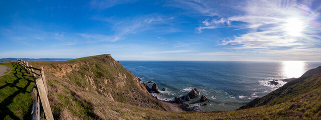 Panoramic View of the Rugged California Coastline