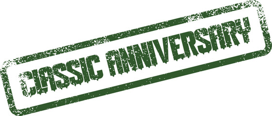 Classic Anniversary Event Stamp Marking Enduring Relationships and Significant Milestones