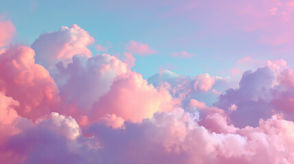 Breathtaking sunset clouds open sky digital artwork calm environment aerial view serenity concept