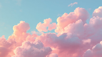 Serene sunset sky nature digital art vibrant clouds aesthetic view tranquil concept