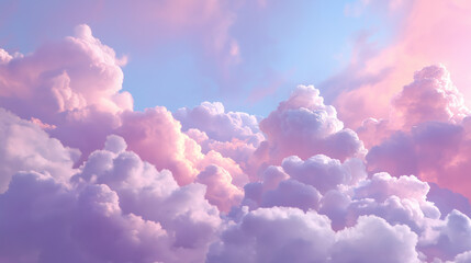 Beautiful sunset clouds displaying pastel colors sky digital art serene atmosphere high angle nature inspiration