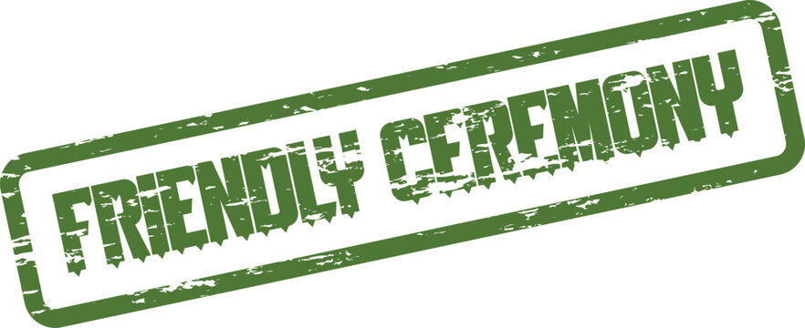 Green Grunge Friendly Ceremony Rubber Stamp Sign for Special Occasions and Events