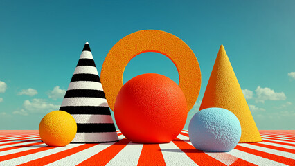 Geometric Pop Art Composition