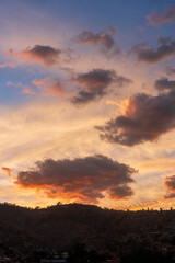 sunset in the mountains